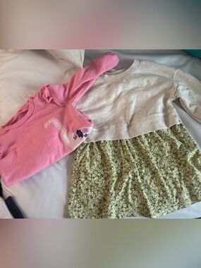 18MO Dino sweater & 18MO dress (dress up
Or down) 
PLEASEBUNDLE2SAVE